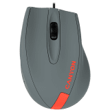 Canyon Wired Optical Mouse with 3 keys, DPI 1000 With 1.5M USB cable,Gray-Red,size 68*110*38mm,weight:0.072kg (CNE-CMS11DG)