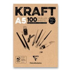 Clairefontaine barna Kraft A5, 100 lap, 90 g