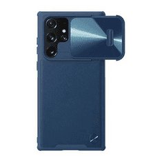 Nillkin CamShield Leather Samsung Galaxy S22 Ultra kék (046510) (NI046510)