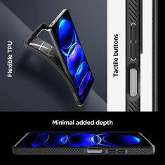 Spigen Xiaomi Poco X5 Pro 5G/Redmi Note 12 Pro 5G ütésálló hátlap - Liquid Air -fekete (SP0225)