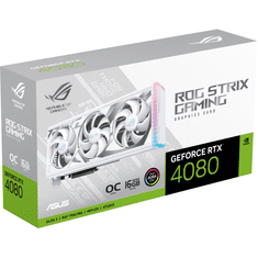 ASUS ROG -STRIX-RTX4080-O16G-WHITE NVIDIA GeForce RTX 4080 16 GB GDDR6X (90YV0IC3-M0NA00)