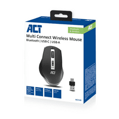 ACT AC5145 Multi-Connect vezeték nélküli (Bluetooth 3.0, 5.0 és 2.4GHz) egér fekete (AC5145)