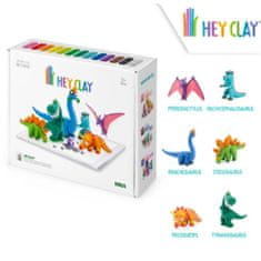 KIDS LICENSING HEY CLAY Kreatív modellező készlet - Dinoszaurusz (18 darab)