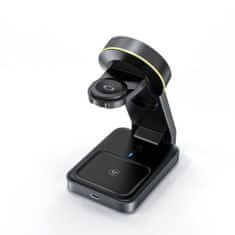 Tech-protect A28 MagSafe vezeték nélküli töltő mobil / Apple Watch / Airpods, fekete
