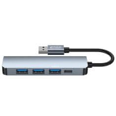 Tech-protect V0 HUB adapter 4x USB / USBC-C, szürke