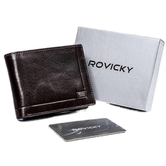 Factoryprice Férfi bőr pénztárca Rovicky CPR-021-BAR RFID RFID CPR-021-BAR_398688 Univerzális