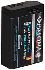 PATONA akkumulátor Canon LP-E17 1000mAh Li-Ion Platinum Platinum USB-C töltés Canon LP-E17 1000mAh Li-Ion Platinum USB-C töltéshez