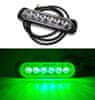 motoLEDy Stroboszkópos jelzőlámpa 6 LED 12V-24V, zöld
