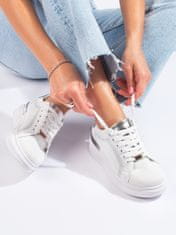 Amiatex Női tornacipő 101314 + Nőin zokni Gatta Calzino Strech, fehér, 38