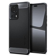 Spigen Xiaomi 13 Lite / Civi 2, Szilikon tok, Rugged Armor, karbon minta, fekete (135699)
