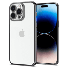 Spigen Apple iPhone 14 Pro Max, Szilikon tok, műanyag kerettel, Optik Crystal, átlátszó/szürke (8809811863659)
