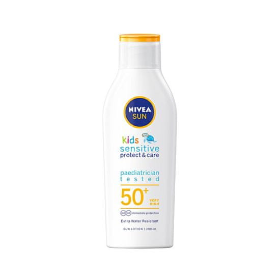 Nivea Intenzív naptej SPF 50 Sun Kids (Pure & Sensitive Sun Lotion) 200 ml