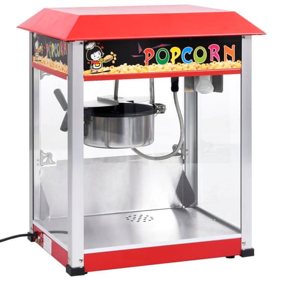 Vidaxl popcorn készítő gép teflon bevonatú edénnyel 1400 W 51058