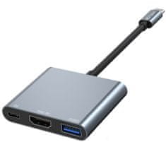 TKG Adapter: Tech-Protect V1 - HUB adapter 3in1 USB / Type-C (USB-C) / HDMI portokkal