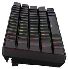 Endorfy játékbillentyűzet Thock Compact RD RGB /USB/ piros sw. / vezeték nélküli / mechanikus / amerikai elrendezés / mini / fekete RGB