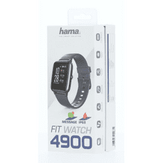 Hama Fit Watch 4900, sportóra, vízálló, pulzus, kalória, alváselemzés, lépésszámláló stb.