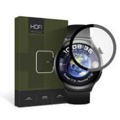 TKG Huawei Watch 4 46mm - okosóra flexi fólia fekete kerettel