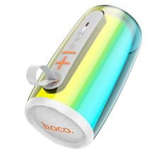TKG Bluetooth hangszóró: HOCO HC18 - fehér LED-es, bluetooth / FM hangszóró