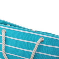 CoZy Nagy strandtáska - Stripes, világos kék