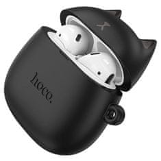 TKG Headset: HOCO EW45 Magic cat - fekete bluetooth headset, töltő tokkal