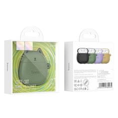 TKG Headset: HOCO EW45 Magic cat - zöld bluetooth headset, töltő tokkal