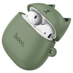 TKG Headset: HOCO EW45 Magic cat - zöld bluetooth headset, töltő tokkal