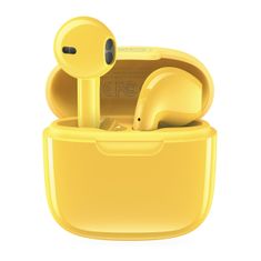 TKG Headset: XO X23 - sárga bluetooth headset, töltő tokkal