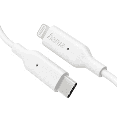 Hama MFi USB-C Lightning kábel Apple-hez, 1 m, fehér