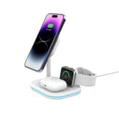 Tech-protect A27 MagSafe vezeték nélküli töltő mobiltelefon / Apple Watch / Airpods, fehér