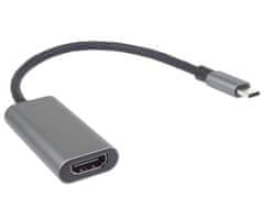 PremiumCord USB-C HDMI átalakító, 4K és FULL HD 1080p felbontás, fém tokkal