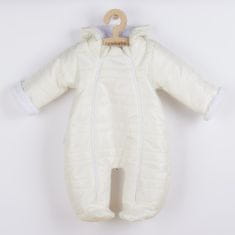 NEW BABY Új Baby Pumi krémszínű téli overál kapucnival és fülekkel - 74 (6-9m)