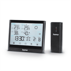 Hama Full Touch, időjárás-állomás vezeték nélküli érzékelővel, érintőképernyővel