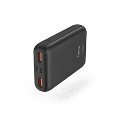 Hama PD10-HD power bank, 10000 mAh, 3 kimenet: 1x USB-C, 2x USB-A, PD, Qualcomm, max. 18 W/3 A