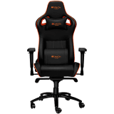 Canyon Corax GС-5 Gaming chair, PU leather, Cold molded foam, Metal Frame , Frog mechanism, 90-165 dgree, 4D armrest, Tilt Lock, Class 4 gas lift, metal 5 Stars Base, 60mm PU caster,black+Orange. (CND-SGCH5)
