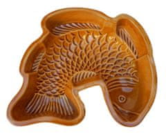 VČELIČKY Sütőforma Fish 21x7cm méz színben