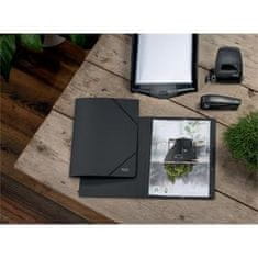 LEITZ Környezetbarát kartonpapír irattartó iratgyűjtő gumiszalaggal RECYCLE, karton, A4, fekete