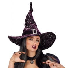Widmann Lila boszorkány kalap flitterekkel 