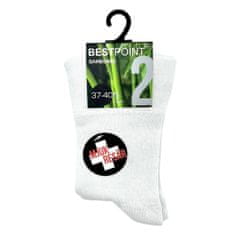 Northix Bambusz zokni - fehér - 2 -csomagos - méret. 37-40 