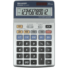 Sharp EL-337C asztali számológép szürke (EL-337)
