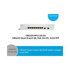Cisco 8portos POE + 2portos SFP Switch (CBS220-8P-E-2G-EU) (CBS220-8P-E-2G-EU)