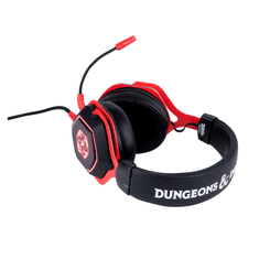 Konix Dungeons & Dragons D20 gaming headset fekete-piros (KX-DND-GH-R20-PC) (KX-DND-GH-R20-PC)