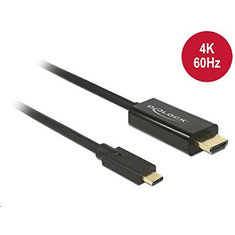 DELOCK 85291 USB Type-C > HDMI (60 Hz) kábel 2 m, fekete (85291)