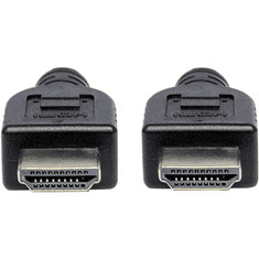 Manhattan HDMI Csatlakozókábel [1x HDMI dugó - 1x HDMI dugó] 2 m Fekete 3840 x 2160 pixel (353939)