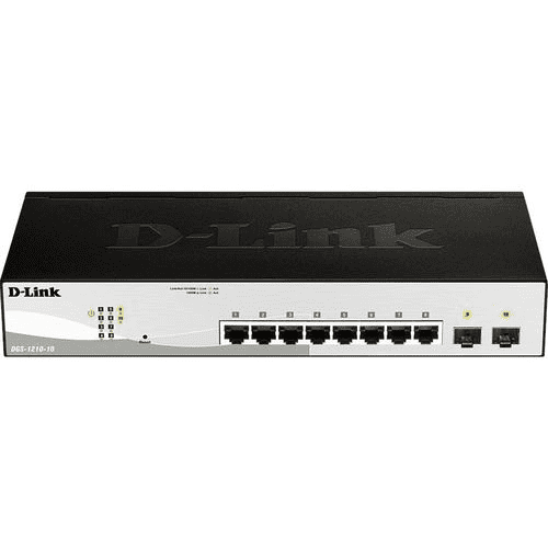 D-LINK DGS-1210-10 Vezérelt L2 Gigabit Ethernet (10/100/1000) 1U Fekete, Szürke (DGS-1210-10/E)