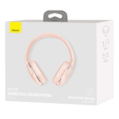 BASEUS Encok D02 Pro Bluetooth 5.0 fejhallgató rózsaszín (NGTD010304) (NGTD010304)