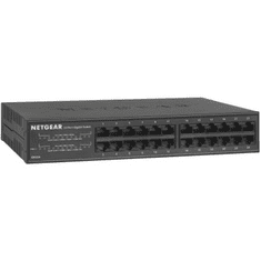 Netgear GS324 Beállítást nem igénylő (unmanaged) Gigabit Ethernet (10/100/1000) Fekete (GS324-200EUS)