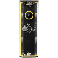 Tactical Külső akkumulátor, 19200 mAh, 22.5W, Okostelefonhoz és TabletPC-hez, USB aljzat, USB Type-C aljzat, LED kijelzővel, gyorstöltés, C4 Explosive, sárga (131388)