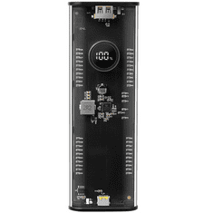 Tactical Külső akkumulátor, 19200 mAh, 22.5W, Okostelefonhoz és TabletPC-hez, USB aljzat, USB Type-C aljzat, LED kijelzővel, gyorstöltés, C4 Explosive, fekete (131389)