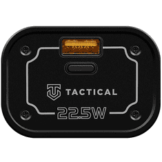 Tactical Külső akkumulátor, 9600 mAh, 22.5W, Okostelefonhoz és TabletPC-hez, USB aljzat, USB Type-C aljzat, LED kijelzővel, gyorstöltés, C4 Explosive, fekete (131386)