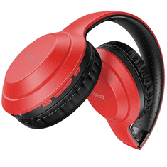 Hoco Bluetooth sztereó fejhallgató, v5.0, mikrofon, 3.5mm, funkció gomb, hangerő szabályzó, TF kártyaolvasó, összecsukható, teleszkópos fejpánt, W30 Fun Move, piros (G109102)